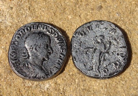 GORDIANUS III, 238-244, SESTERCIUS, REPLICA OF A ROMAN COIN