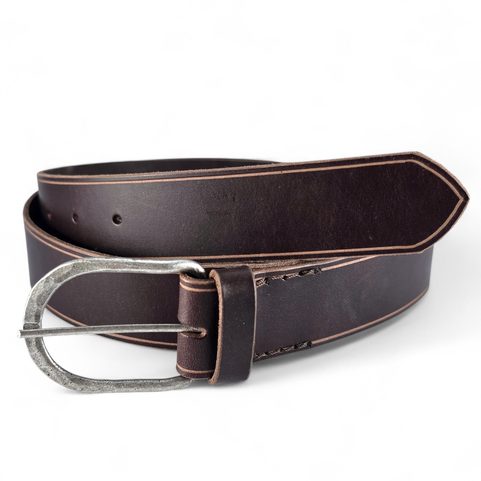 LEATHER BELT, BROWN