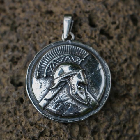 SPARTA, SPARTANISCHER KRIEGER, ANHÄNGER, SILBER 925