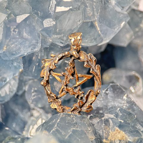 OAK PENTACLE, BRONZE PENDANT