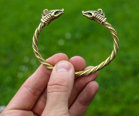 DREKI, VIKING BRASS BRACELET