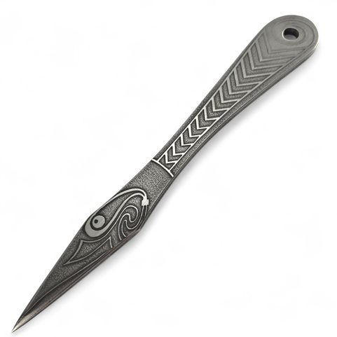 MUNINN ETCHED THROWING KNIFE - 1 PIECE