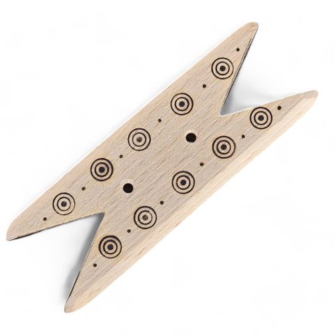 CHAUSSON DE TISSAGE DÉCORÉ, BOIS DE HÊTRE