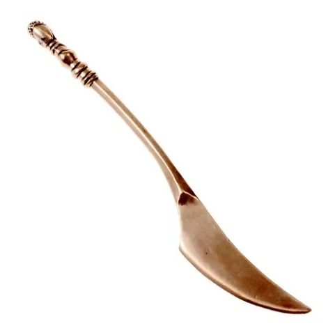 MEDIEVAL KNIFE WITH VIRGIN, BRASS