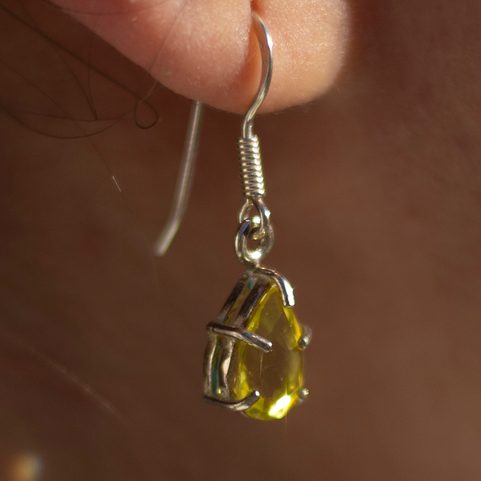 SINOPE SILVER EARRINGS, CITRINE