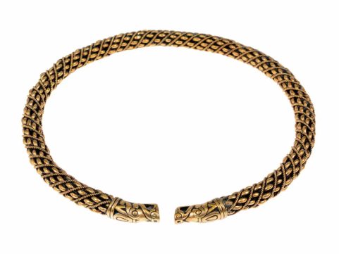 VIKING DRAGON HEAD TORC, GOTLAND, BRONZE