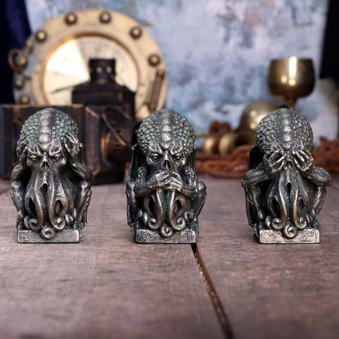 DREI CTHULHU-STATUEN 7,6CM