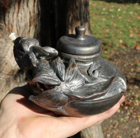 DRAKEN - TABLE OIL LAMP WITH DRAGON