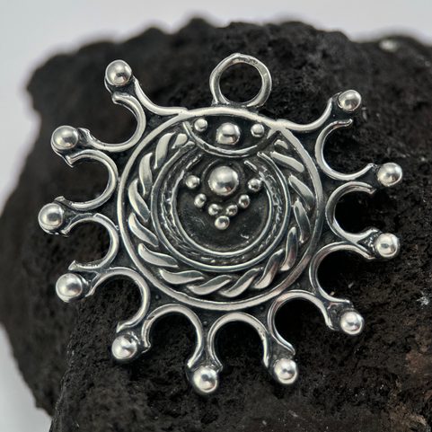DEVANA, AMULETTE SOLAIRE SLAVE , ARGENT, 16 G