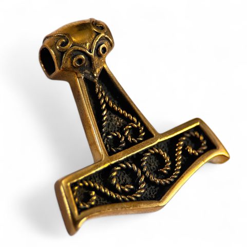 THOR HAMMER WITH THE FACE, BRONZE
