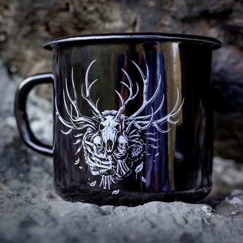 LESHY SLAVIC FOREST SPIRIT ENAMEL MUG