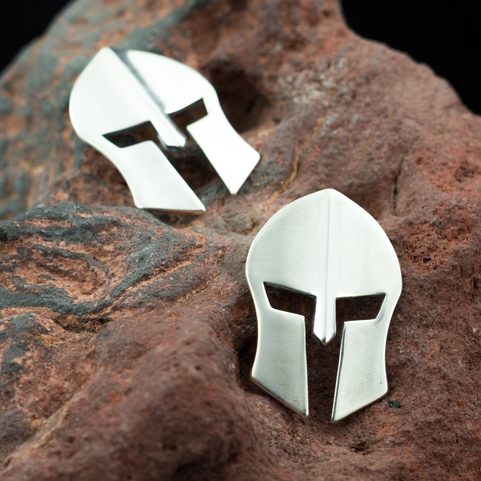 SPARTAN HELMET, PENDANT, SILVER