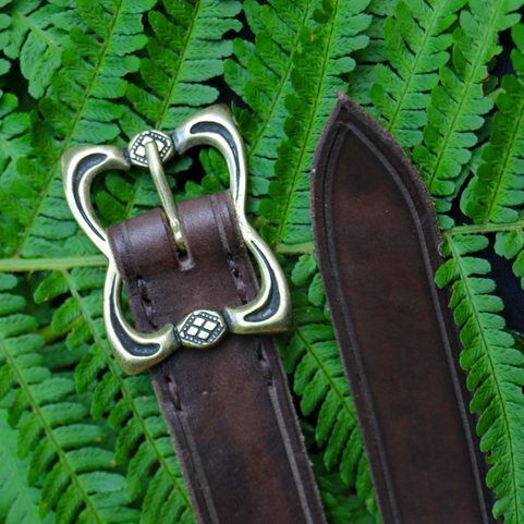 UMBRIA, BROWN LEATHER BELT