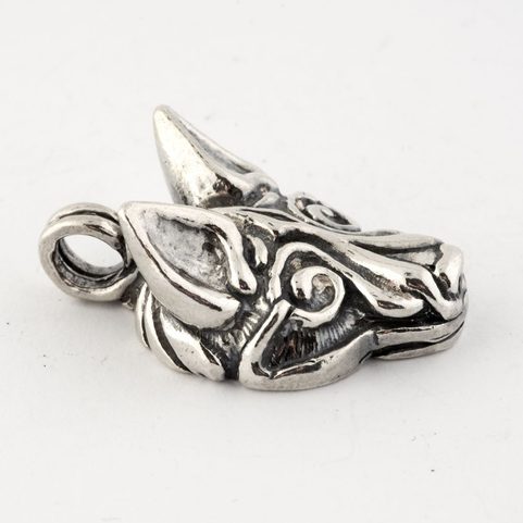 FENRIR, NORSE WOLF PENDANT, SILVER 925,