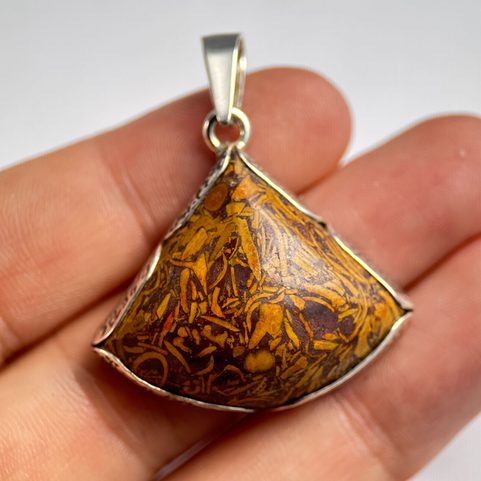 SERPENT, SNAKE JASPER, SILVER PENDANT, AG 925/1000