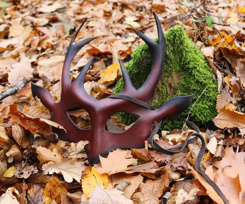 HERNE - DEER, SHAMAN LEATHER MASK