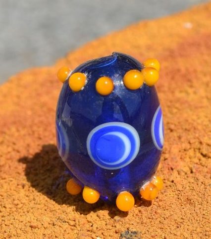 CELTIC HANDMADE GLASS BEAD, MUSEUM REPLICA V7A