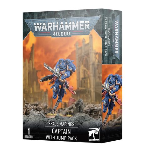 WARHAMMER 40K SPACE MARINES CAPTAIN WITH JUMP PACK