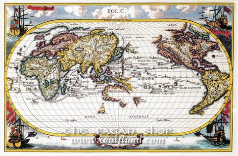 THE WORLD FOL C, HISTORICAL MAP, REPLICA
