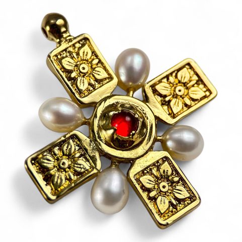 CROIX NOBLE MÉDIÉVALE DE LUXE, 15E SIÈCLE