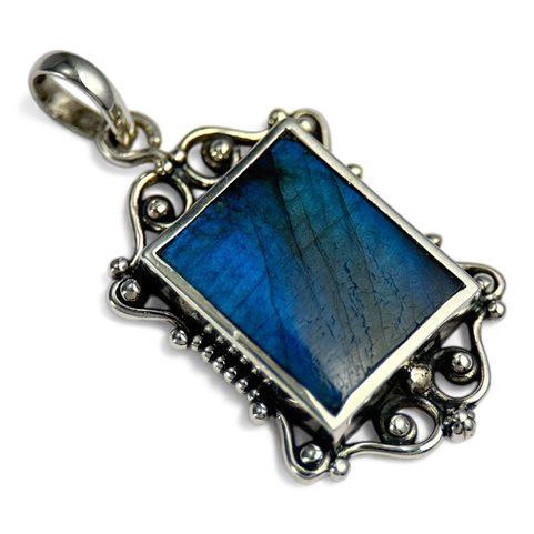 BLUETHORY, VICTORIAN JEWEL LABRADORITE, SILVER 925/1000