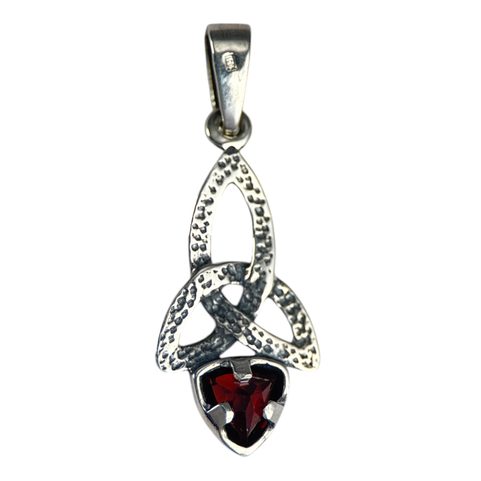 KIRA - BOUCLES D'OREILLES, GRENAT, ARGENT