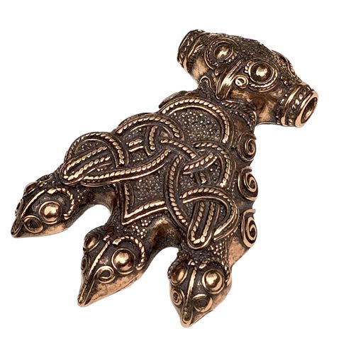 CORBEAU THOR'S HAMMER, HEDEBY, HAITHABU, RÉPLIQUE, BRONZE