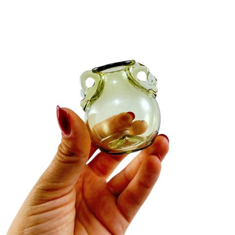 ROMAN PERFUME BOTTLE, VINTAGE GREEN GLASS