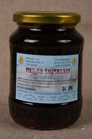 HONEY WITH PLUMS, 370 ML, 485 G