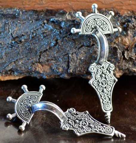 FIBULA - BRIDGE SLAVIC PENDANT, SERBIA, SILVER 925