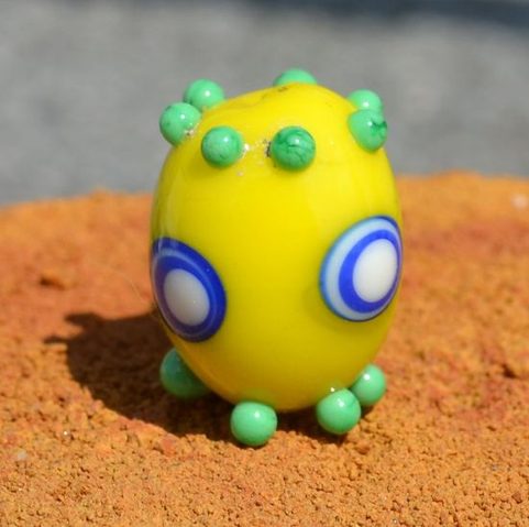 CELTIC HANDMADE GLASS BEAD, MUSEUM REPLICA V7C