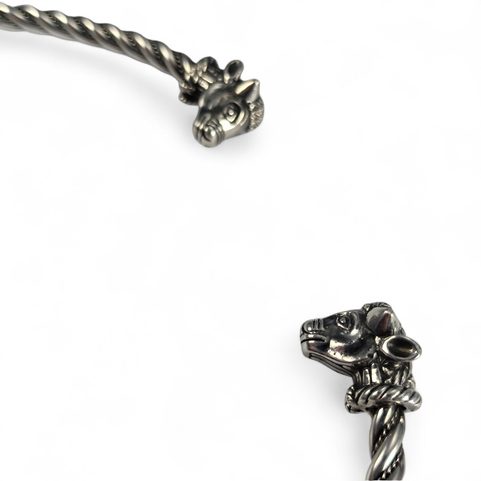 KELTISCHER STIER TORQUES, INSPIRATION: TRICHTINGEN, SILBER 925