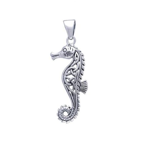 CELTIC SEAHORSE, KNOTTED PENDANT