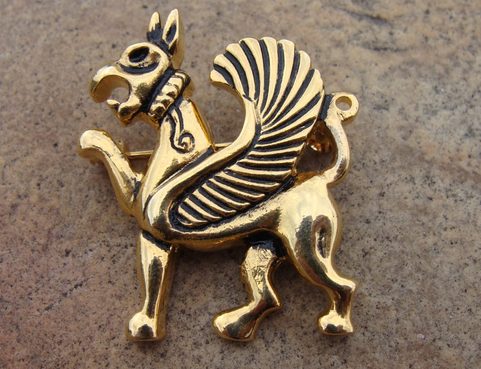 GRIFFIN, COSTUME BROOCH