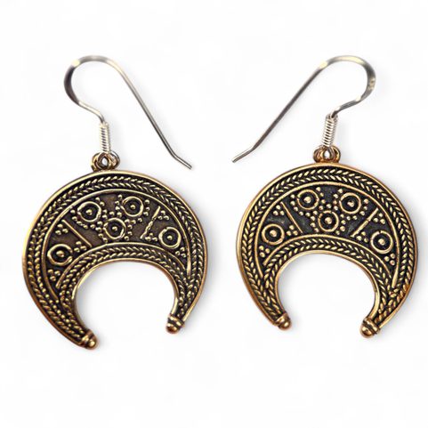 LUNITSA - EARRINGS, GREAT MORAVIAN EMPIRE, BRONZE