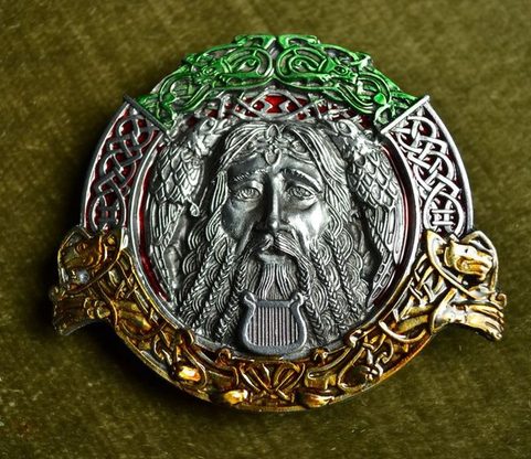 GOD OF MUSIC, PAINTED BELT BUCKLE