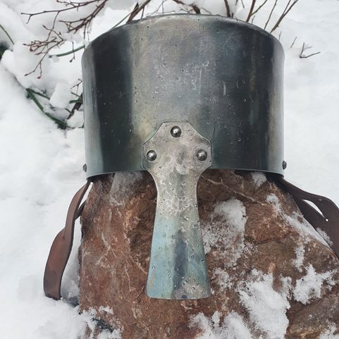MEDIEVAL CRUSADER HELMET WITH NASAL, 13TH CENTURY