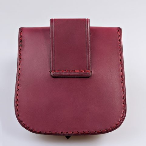 GENTLEMAN, LEATHER BELT BAG - RED