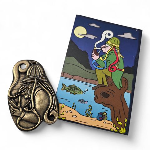 VODNIK, SLAVIC WATER SPRITE, PENDANT, ZINC