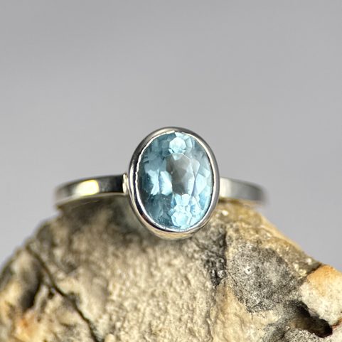 RIVA, RING, BLUE TOPAZ, SILVER 925/1000