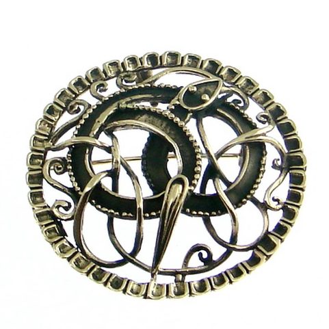 JORMUNGANDR, BROCHE VIKING EN BRONZE