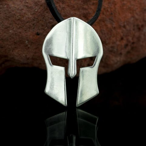 CASQUE SPARTIATE, PENDENTIF EN ARGENT