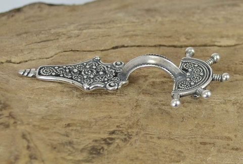 FIBULA - BRIDGE SLAVIC PENDANT, SERBIA, SILVER 925