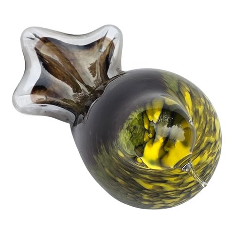 GLASVOGEL, TSCHECHISCHES GLAS, BRAUN