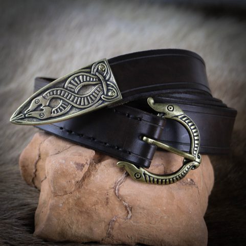 VIKING BELT, BORRE BEAST, LEATHER BROWN