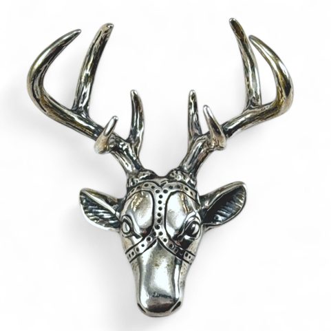 DEER, NECKLACE, STERLING SILVER