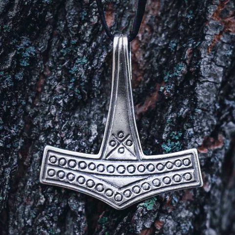 LARGE THOR'S HAMMER, ROMERSDAL, DENMARK, STERLING SILVER