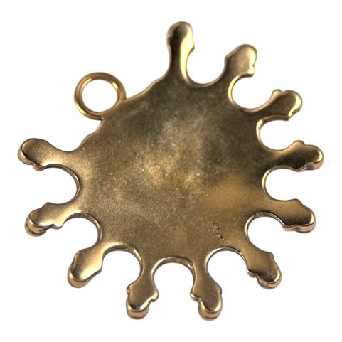 DEVANA, SLAVIC SUN AMULET, BRONZE LAPIS