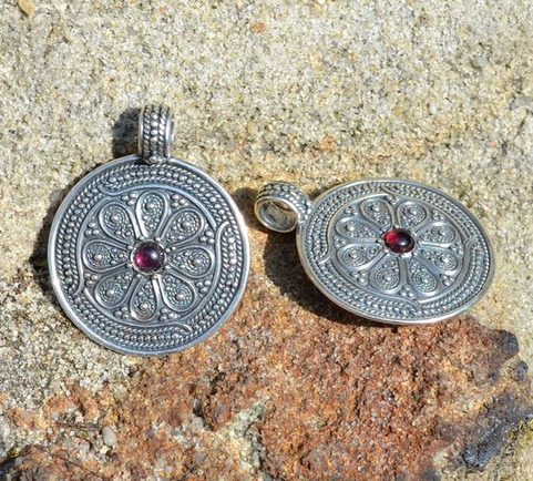 VESNA, SLAVIC SILVER PENDANT, MORAVIA MAGNA EMPIRE, AG 925