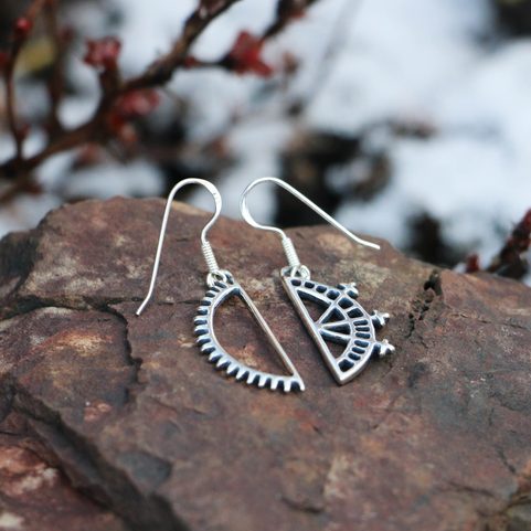 BEAIVI ET MANO - SOLEIL ET LUNE, BOUCLES D'OREILLES SAMI, ARGENT